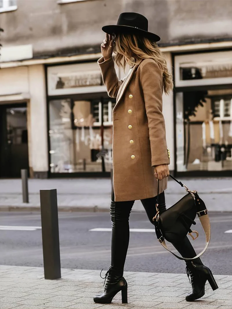 Warm Women’s Wool Coat - Tailored Fit, Flattering Winter - Image 13
