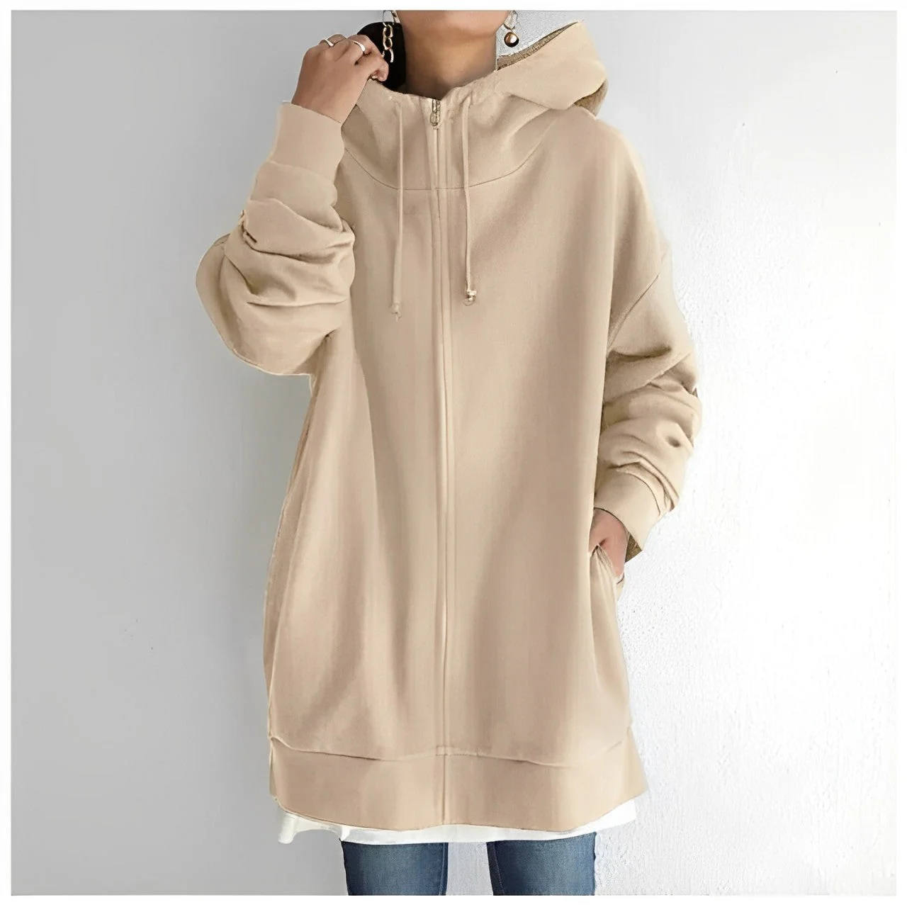 Warm Womens Fleece Hoodie - Oversized, Brushed Fleece - Image 10