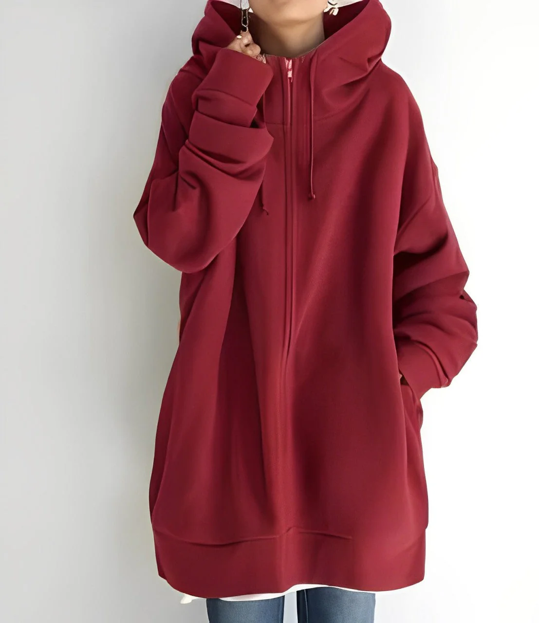 Warm Womens Fleece Hoodie - Oversized, Brushed Fleece - Image 12
