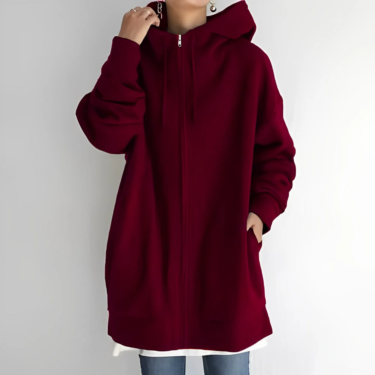 Warm Womens Fleece Hoodie - Oversized, Brushed Fleece - Image 13