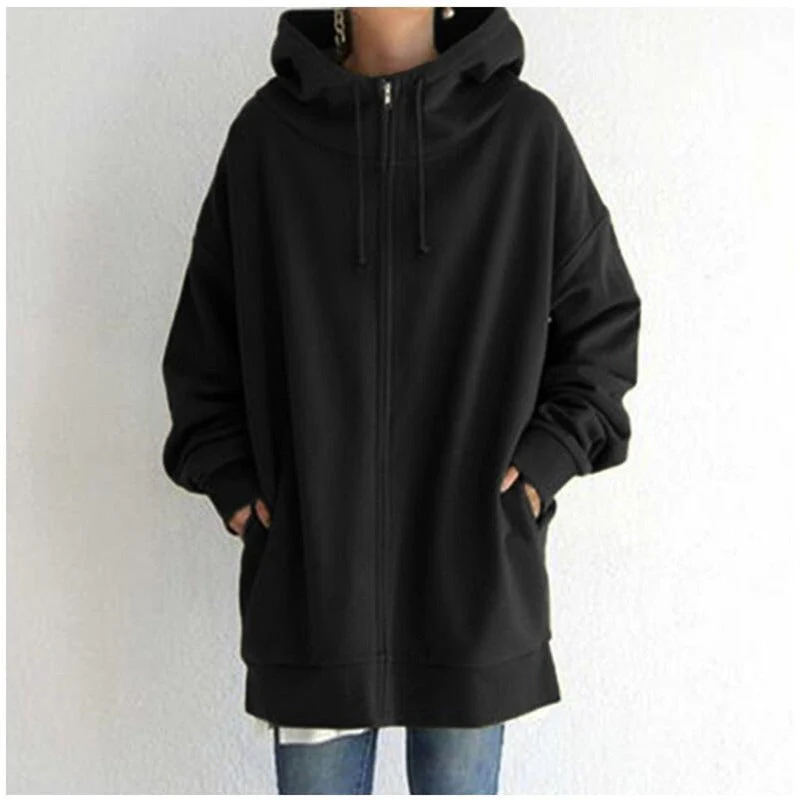 Warm Womens Fleece Hoodie - Oversized, Brushed Fleece - Image 3
