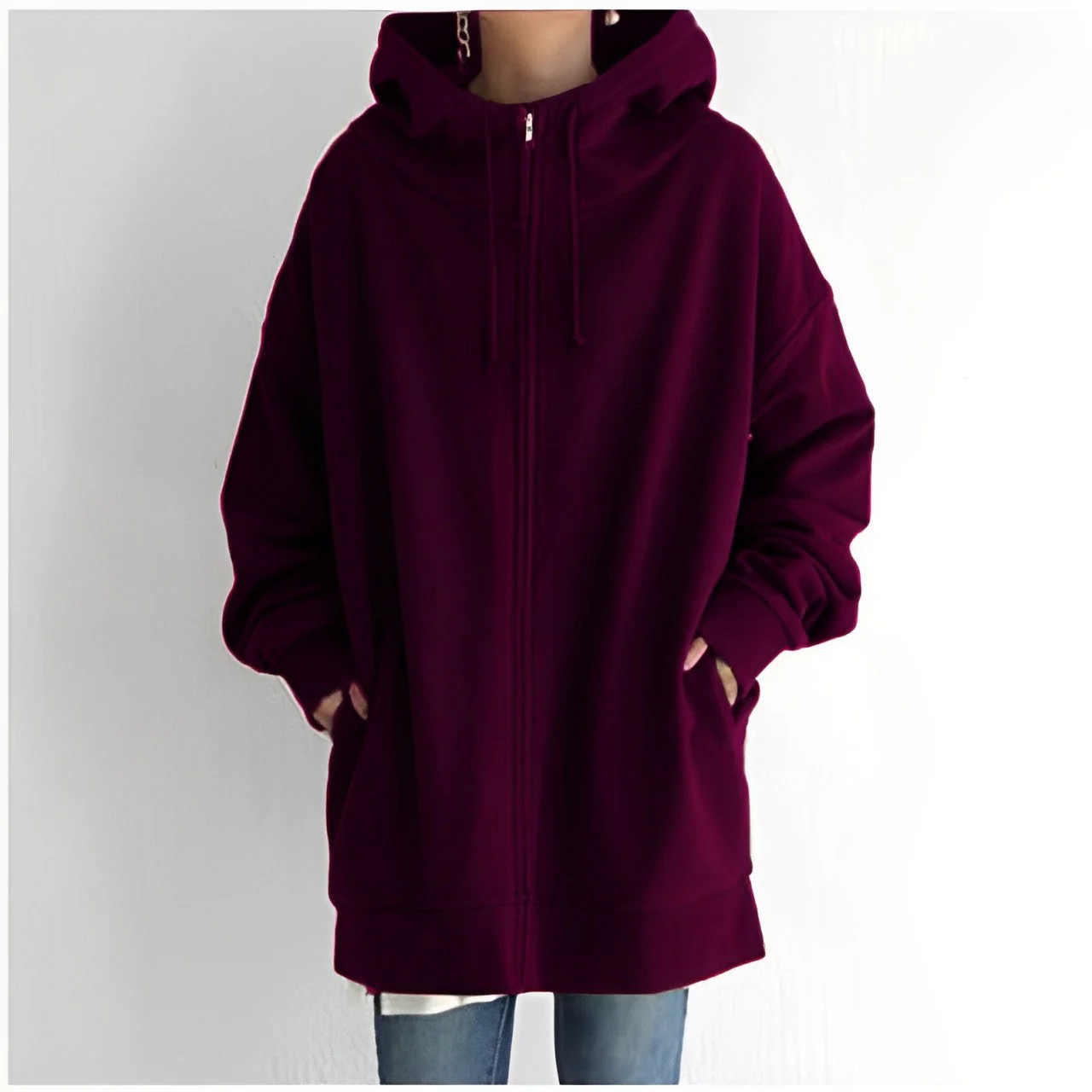 Warm Womens Fleece Hoodie - Oversized, Brushed Fleece - Image 7