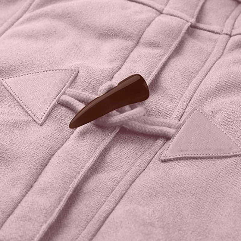Warm Womens Winter Jacket - Hooded Mid-Thigh, Suede - Image 10