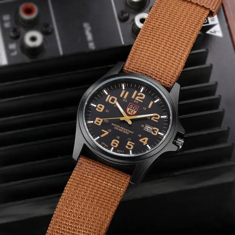 Watch Nylon Strap Quartz Military Style Durable - Image 3