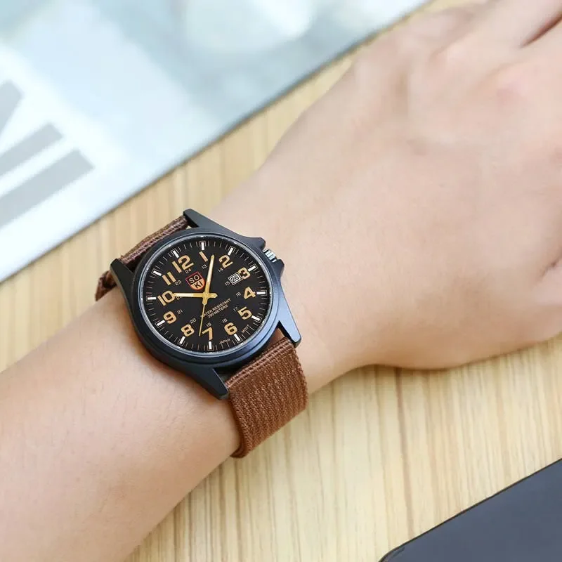 Watch Nylon Strap Quartz Military Style Durable - Image 4