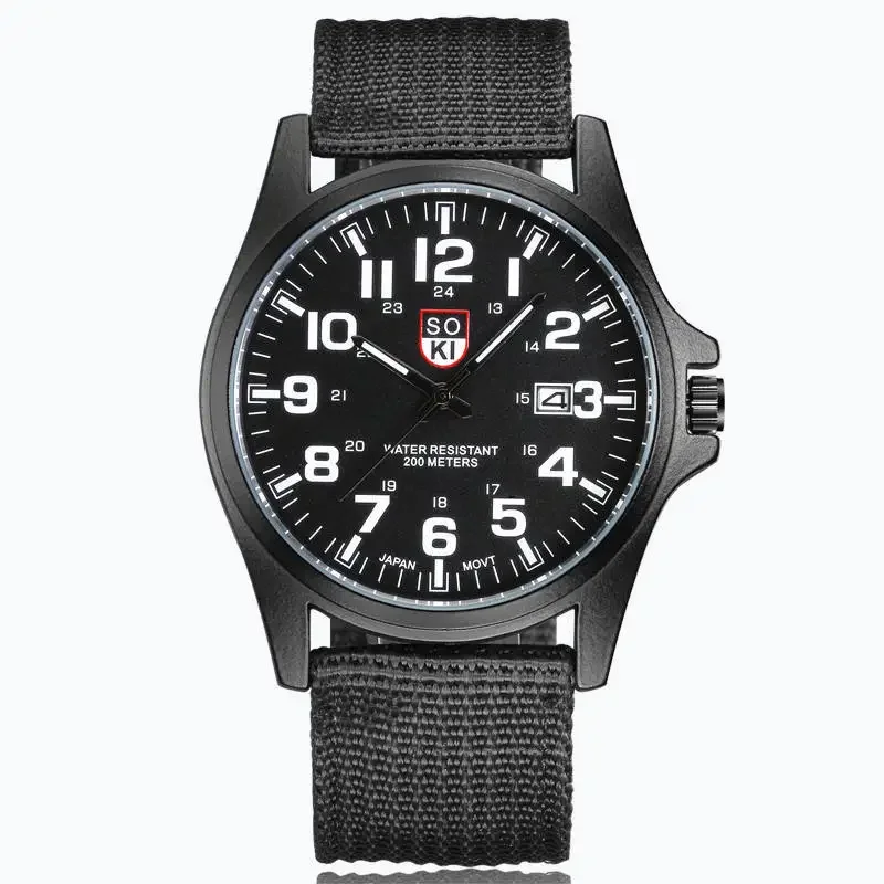 Watch Nylon Strap Quartz Military Style Durable - Image 7