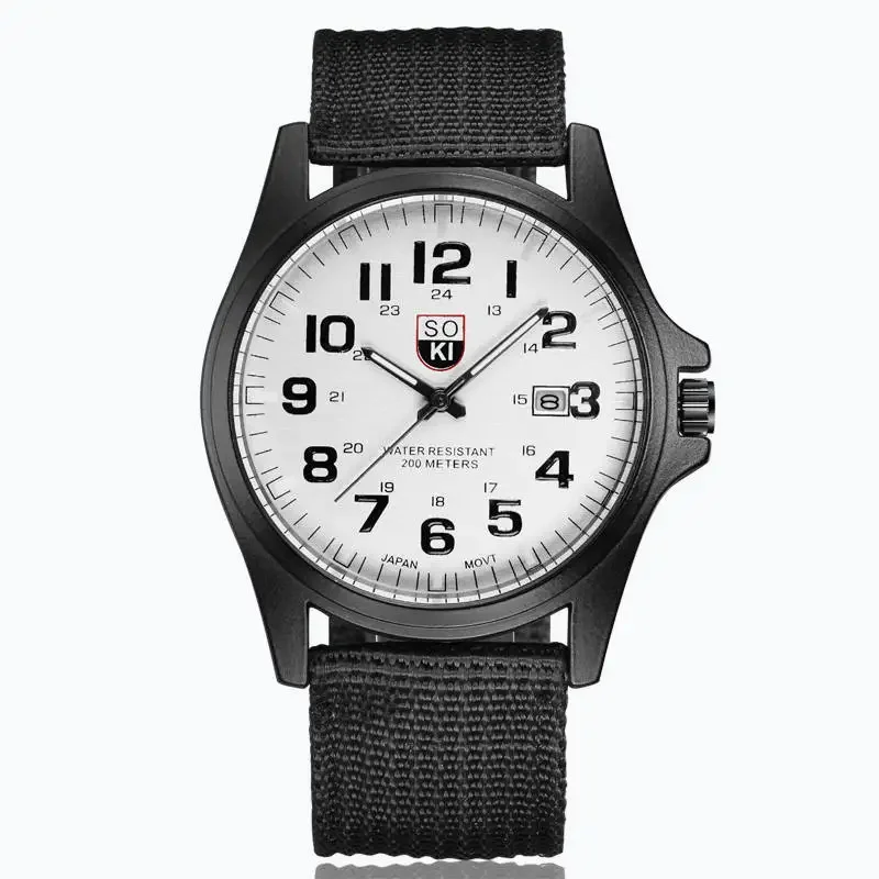 Watch Nylon Strap Quartz Military Style Durable - Image 9