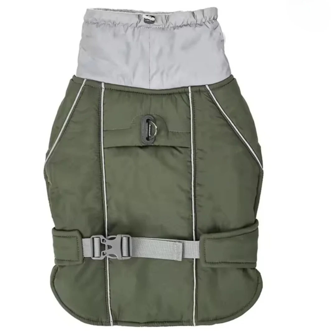 Water-Resistant Dog Coat With Reflective Strips And Adjustable Straps For Safe Winter Walks 2025