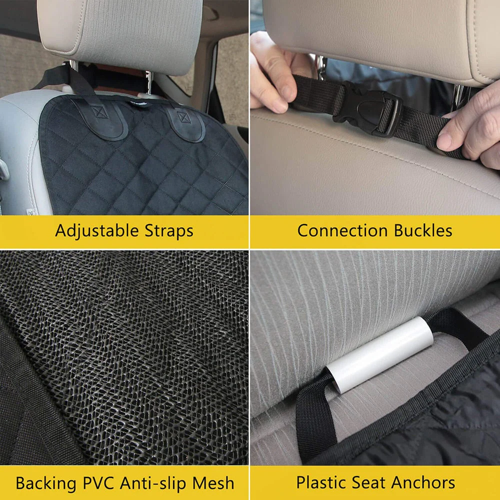 Waterproof Car Seat Cover Heavy Duty 1000D Oxford Fabric Quilted Pet Seat Protector For Clean Rides Fall 2025 - Image 6