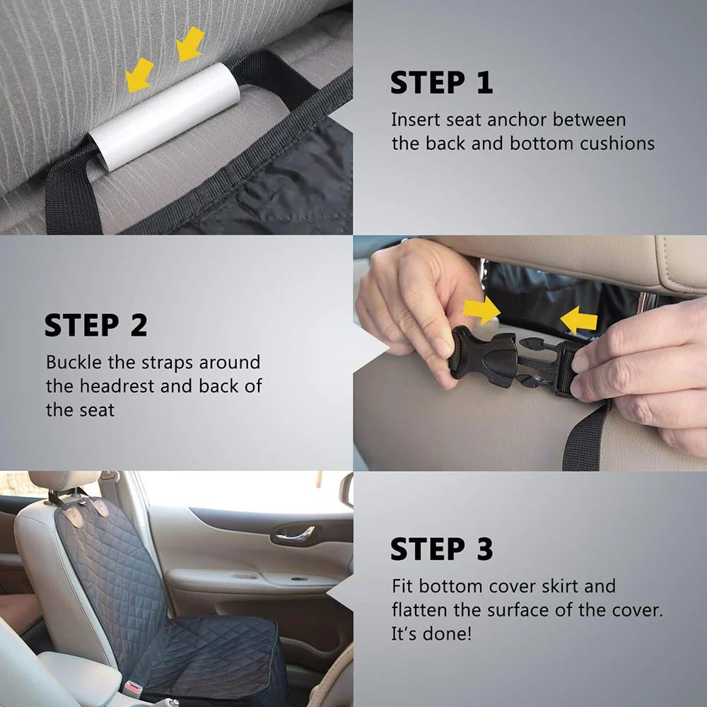 Waterproof Car Seat Cover Heavy Duty 1000D Oxford Fabric Quilted Pet Seat Protector For Clean Rides Fall 2025 - Image 7