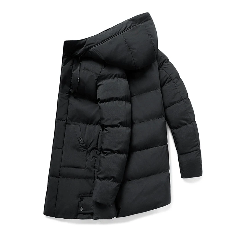 Waterproof Cozy Men's Parka Jacket - Long Quilted, For Cold - Image 10