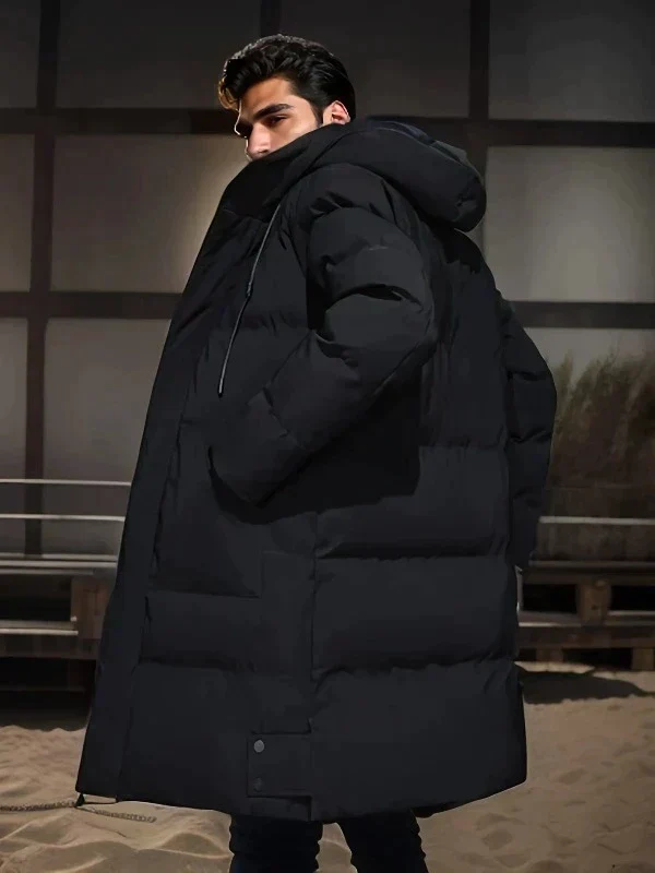 Waterproof Cozy Men's Parka Jacket - Long Quilted, For Cold - Image 14