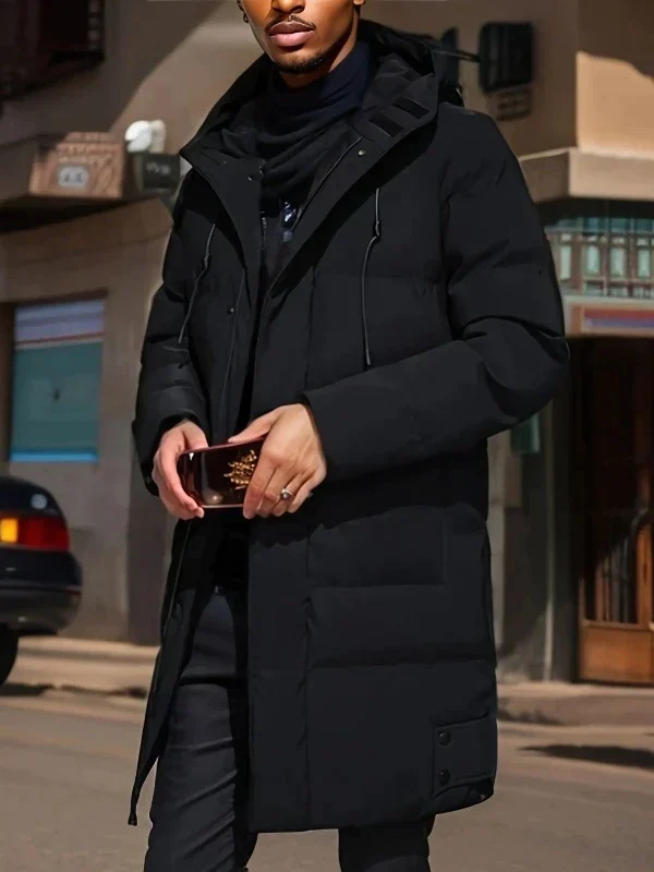 Waterproof Cozy Men's Parka Jacket - Long Quilted, For Cold - Image 15