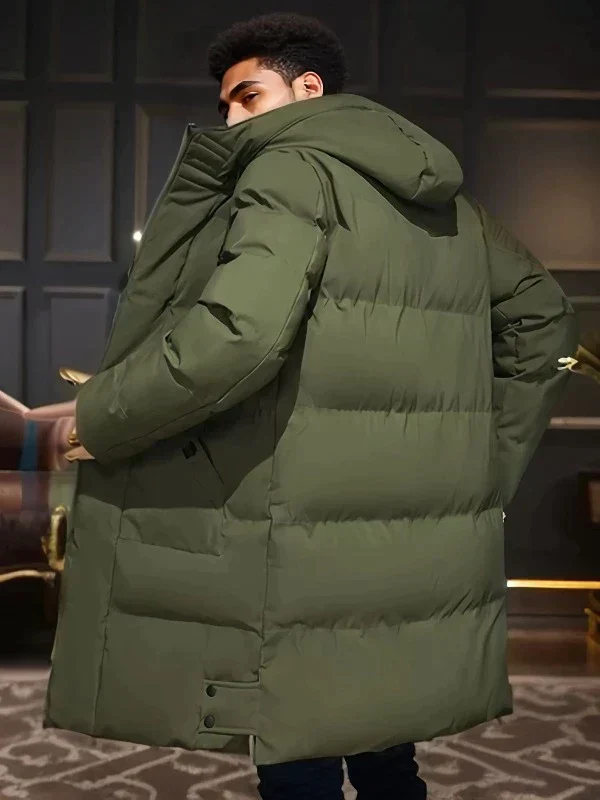 Waterproof Cozy Men's Parka Jacket - Long Quilted, For Cold - Image 17