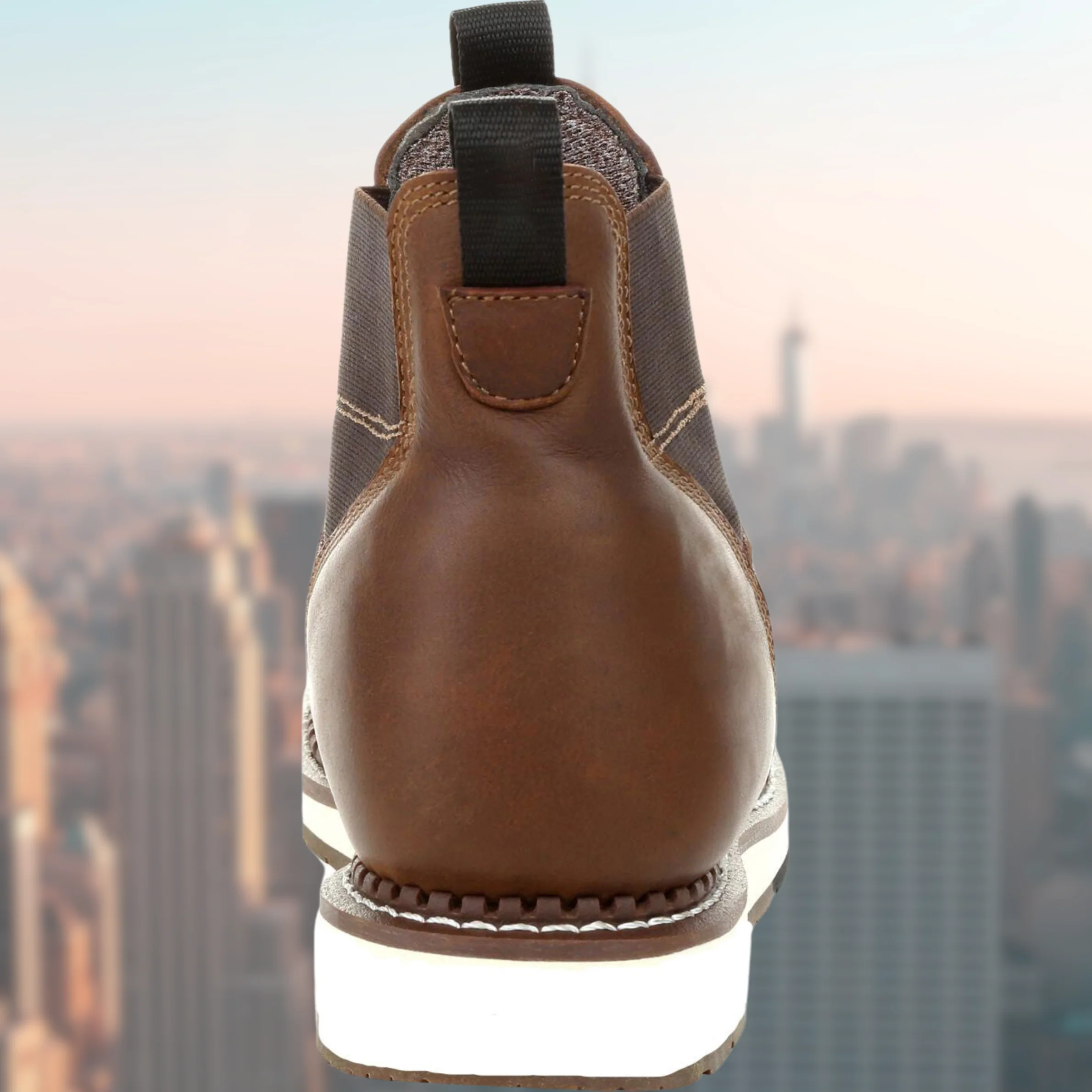 Waterproof Durable Men's Wedge Boots - Chelsea Leather Work - Image 3