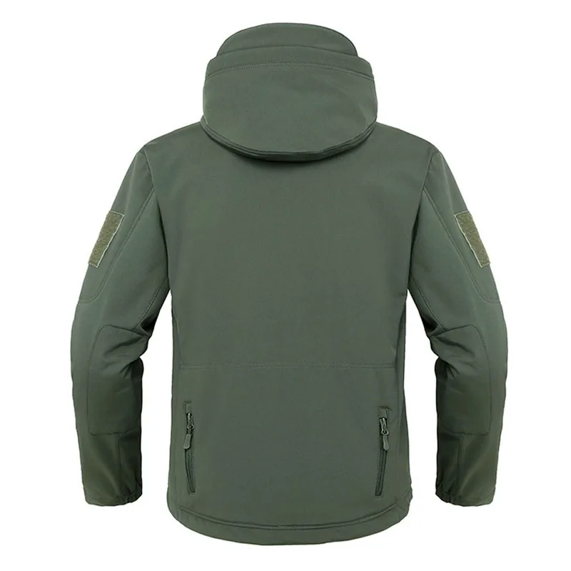 Waterproof Lined Men’s Jacket - Hooded Softshell Fleece - Image 4