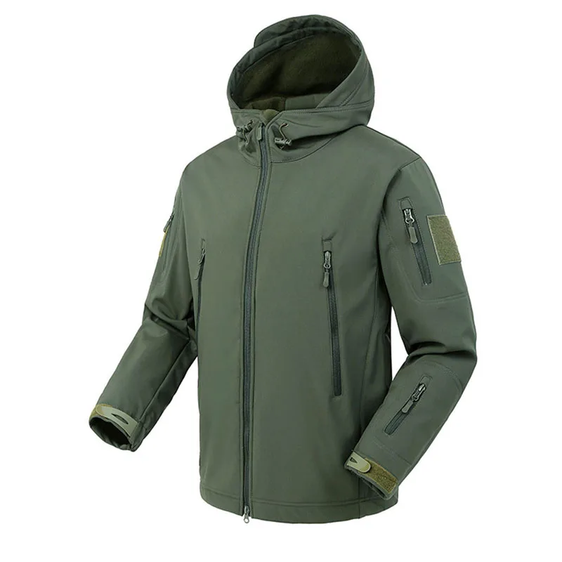 Waterproof Lined Men’s Jacket - Hooded Softshell Fleece - Image 6