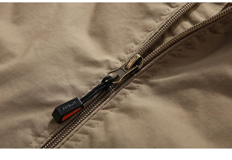 Waterproof Men Jacket- Hooded Windbreaker Polyester Camping - Image 11