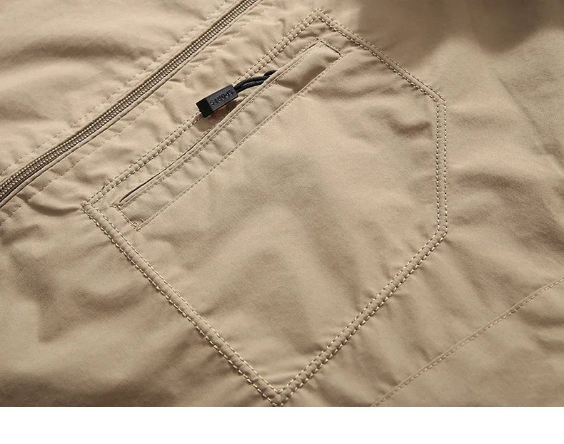 Waterproof Men Jacket- Hooded Windbreaker Polyester Camping - Image 13