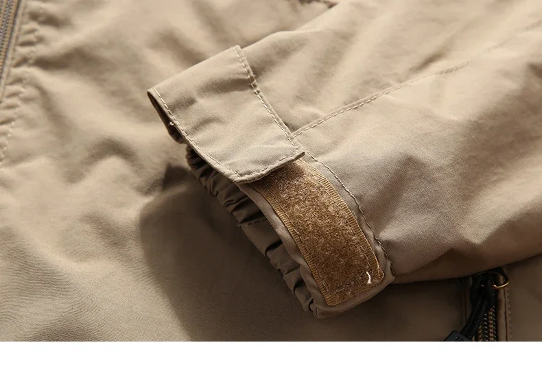 Waterproof Men Jacket- Hooded Windbreaker Polyester Camping - Image 9