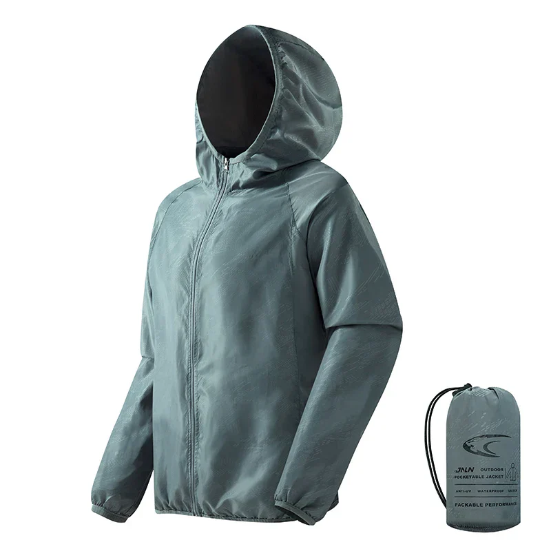 Waterproof Men's Hiking Jacket - Hooded Quick Dry, Polyester - Image 11