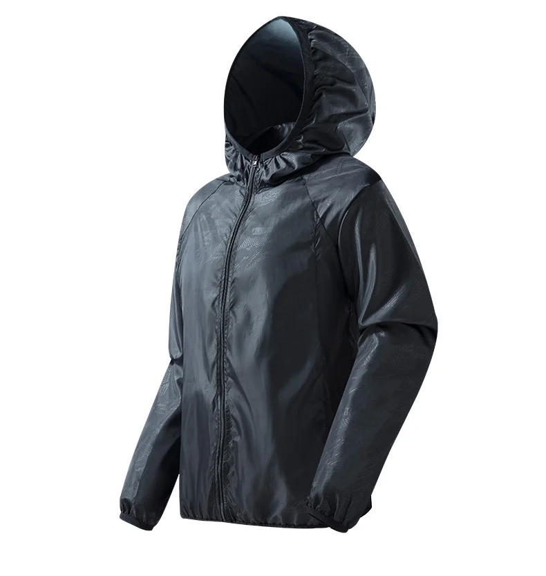 Waterproof Men's Hiking Jacket - Hooded Quick Dry, Polyester - Image 3