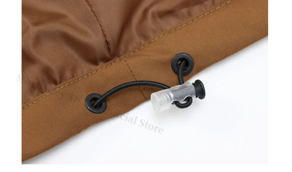 Waterproof Men's Hiking Jacket - Oversized Hooded Polyester - Image 12