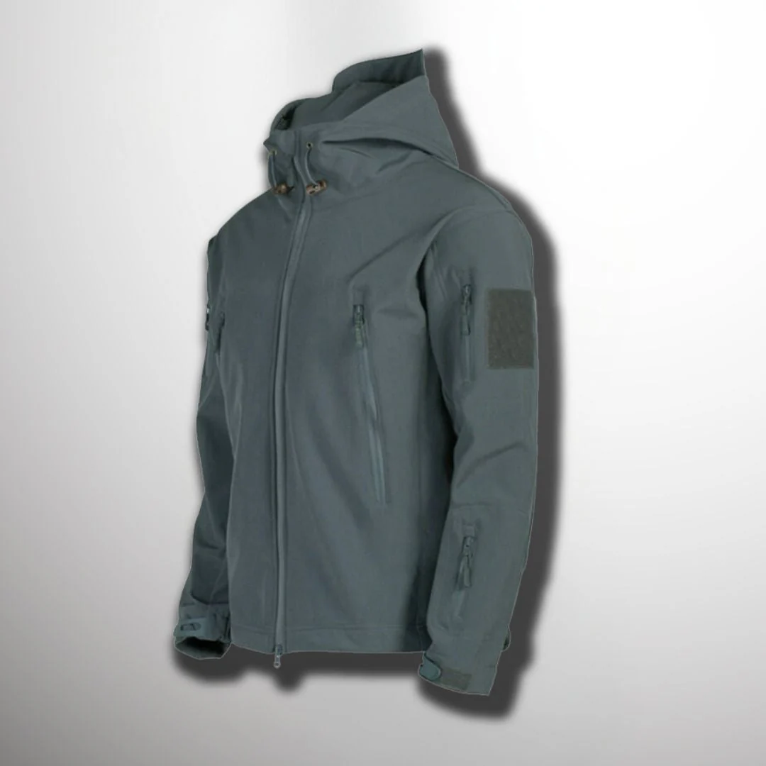 Waterproof Men's Outdoor Jacket - Military Cut, Poly Blend - Image 15