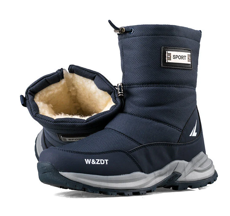 Waterproof Men's Snow Boots - Insulated Zipper, Mesh - Image 4
