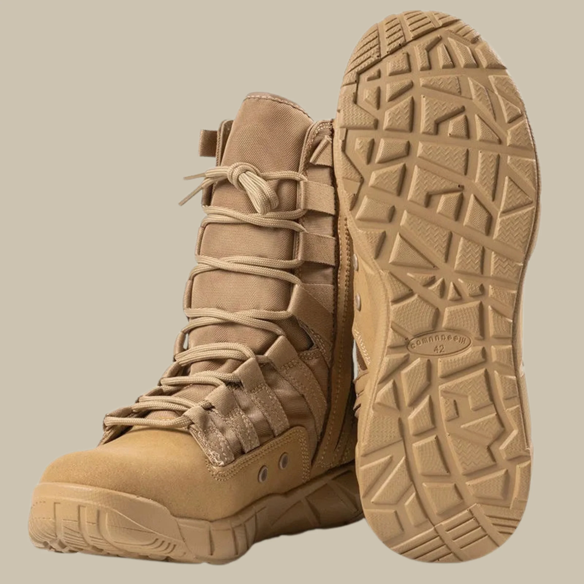 Waterproof Men's Tactical Combat Boots - High Rise, Wool - Image 2