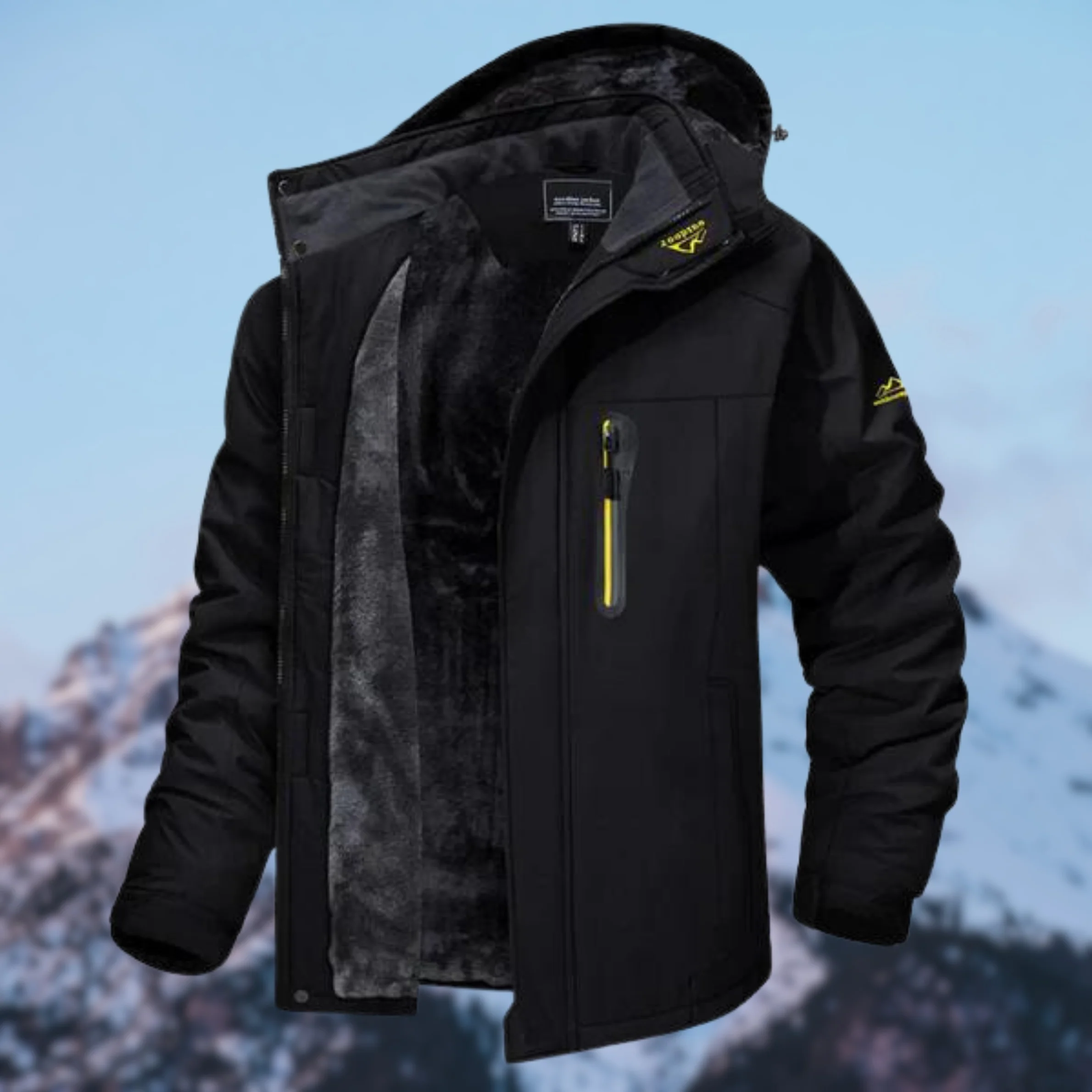 Waterproof Men’s Winter Jacket - Hooded, Insulated Cold - Image 2