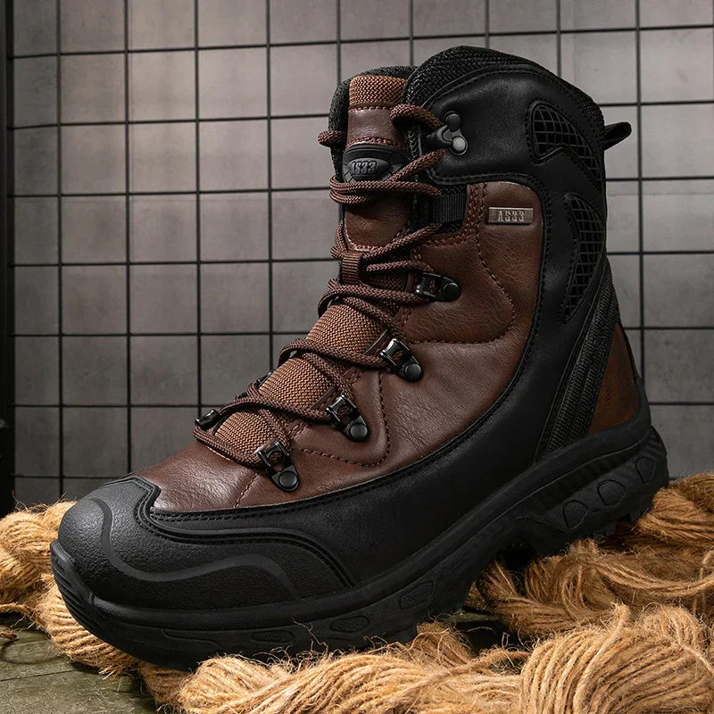 Waterproof Mens Boots - High Ankle Leather, For Winter - Image 6