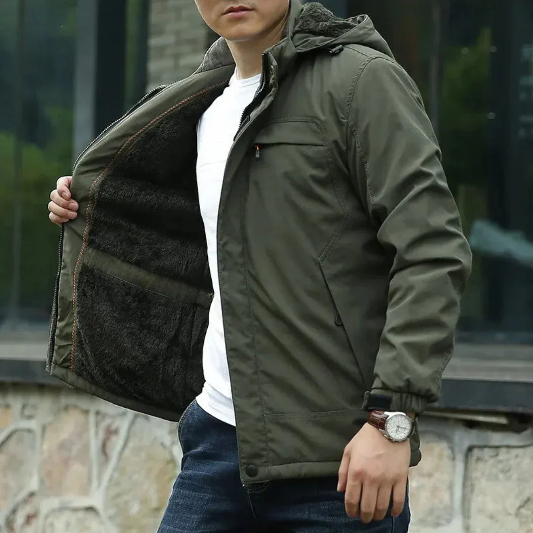 Waterproof Mens Jacket - Hip-Length Fleece-Lined Commute - Image 2
