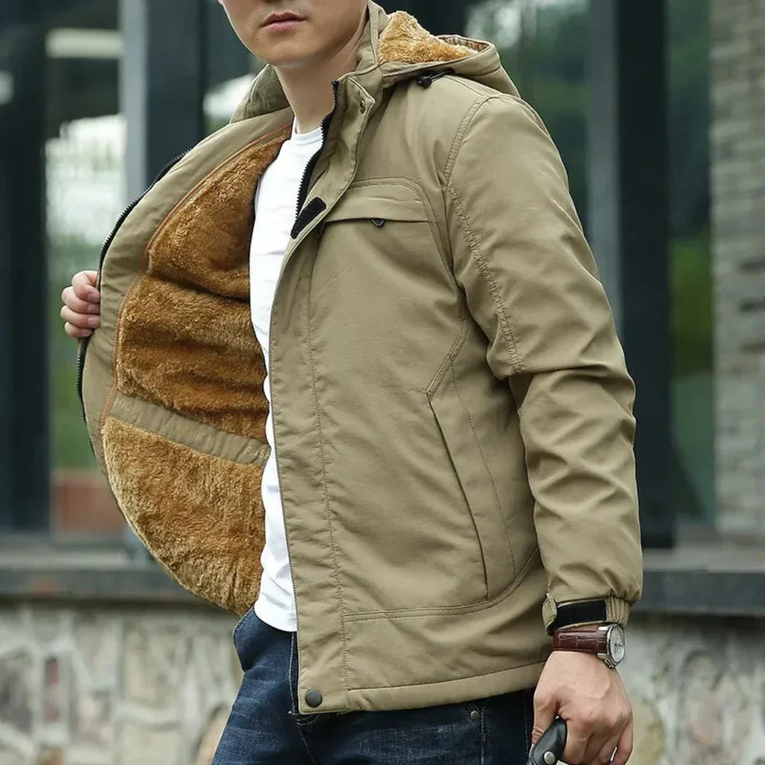 Waterproof Mens Jacket - Hip-Length Fleece-Lined Commute - Image 3