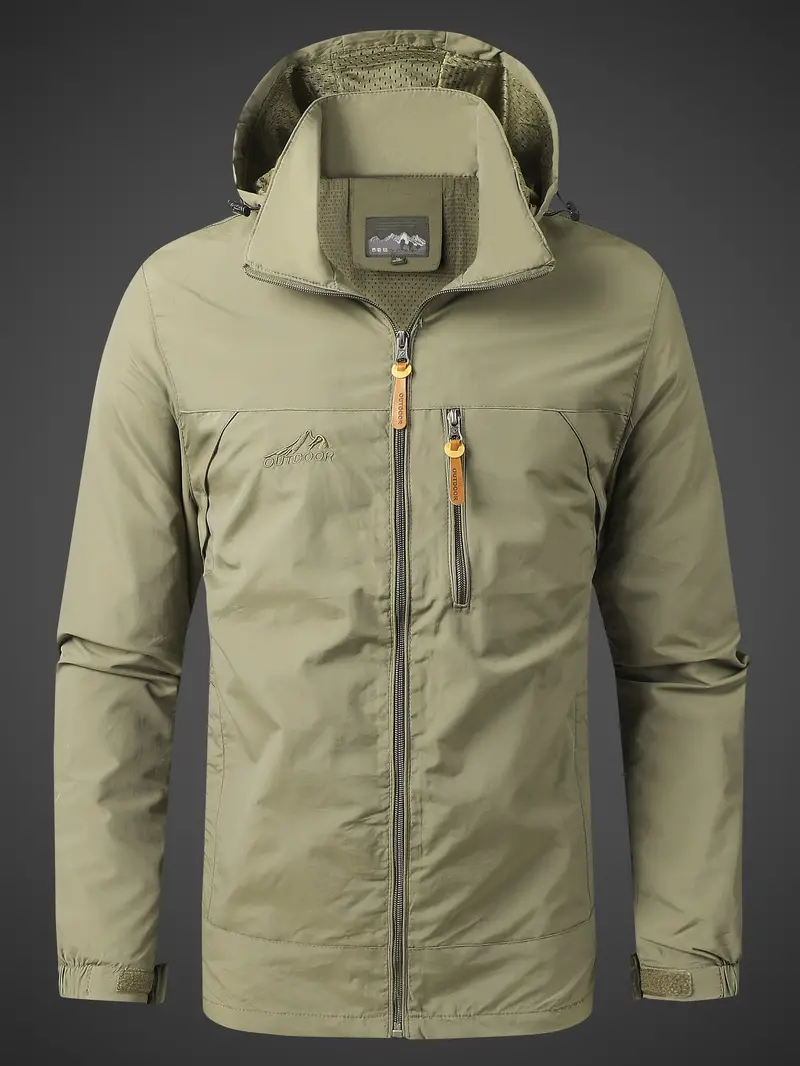Waterproof Mens Outdoor Jacket - Athletic Technical Shell - Image 5