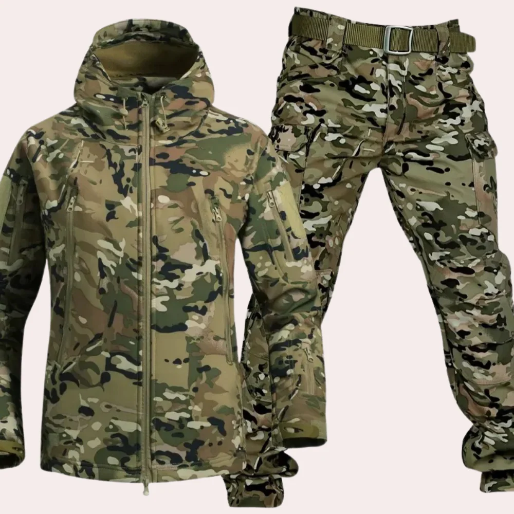 Waterproof men's outdoor set – durable hooded jacket and pants, for adventure - Image 4