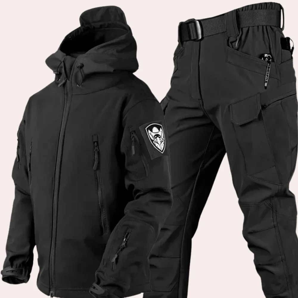 Waterproof men's outdoor set – durable hooded jacket and pants, for adventure - Image 5