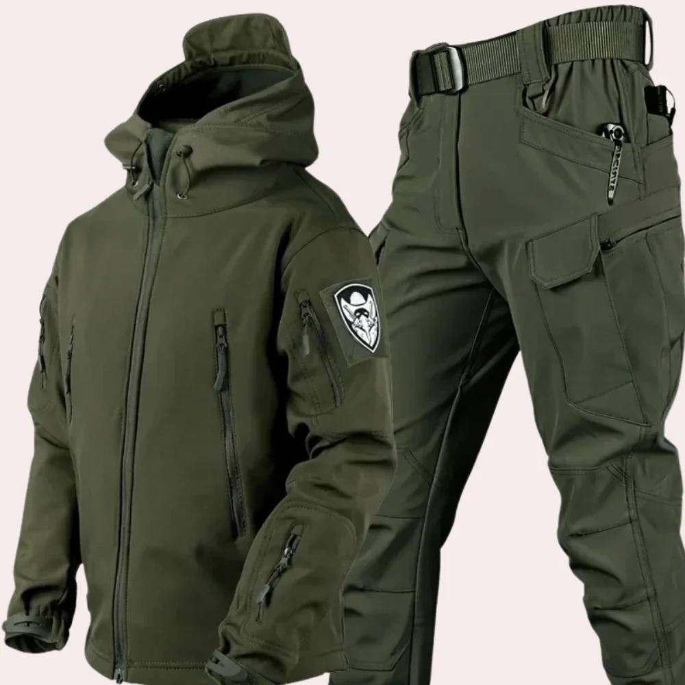 Waterproof men's outdoor set – durable hooded jacket and pants, for adventure - Image 6
