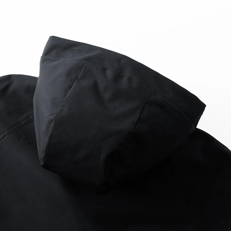 Waterproof Relaxed Men's Jacket - Hooded Polyester, Camping - Image 7