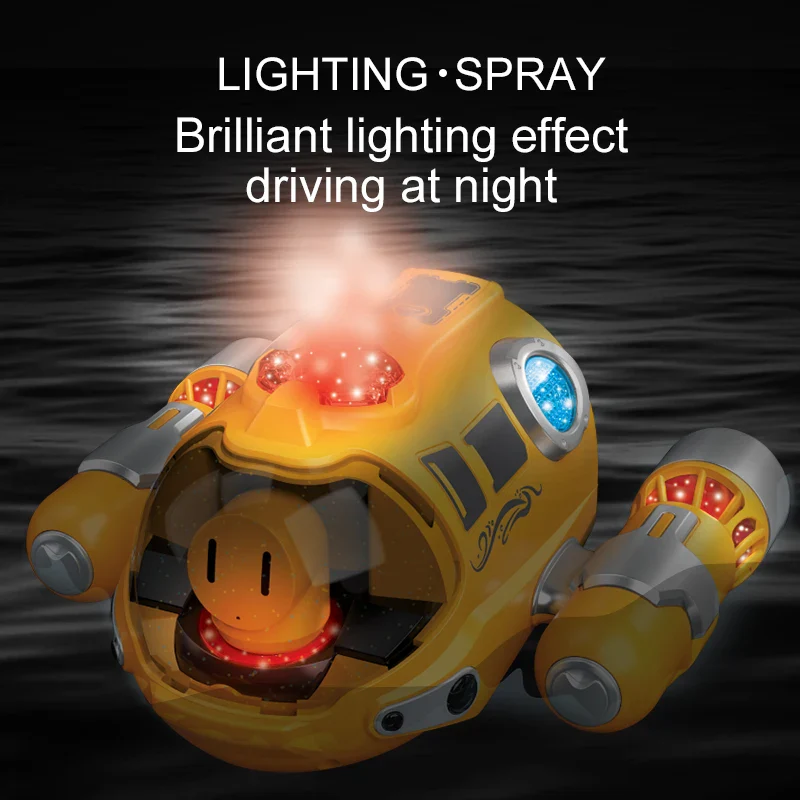 Waterproof Remote Control Motorboat with Dual Propellers - Fun RC Steamboat for Kids, Perfect Pool Toy - Image 2