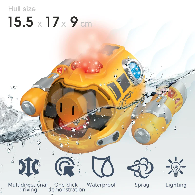 Waterproof Remote Control Motorboat with Dual Propellers - Fun RC Steamboat for Kids, Perfect Pool Toy - Image 5