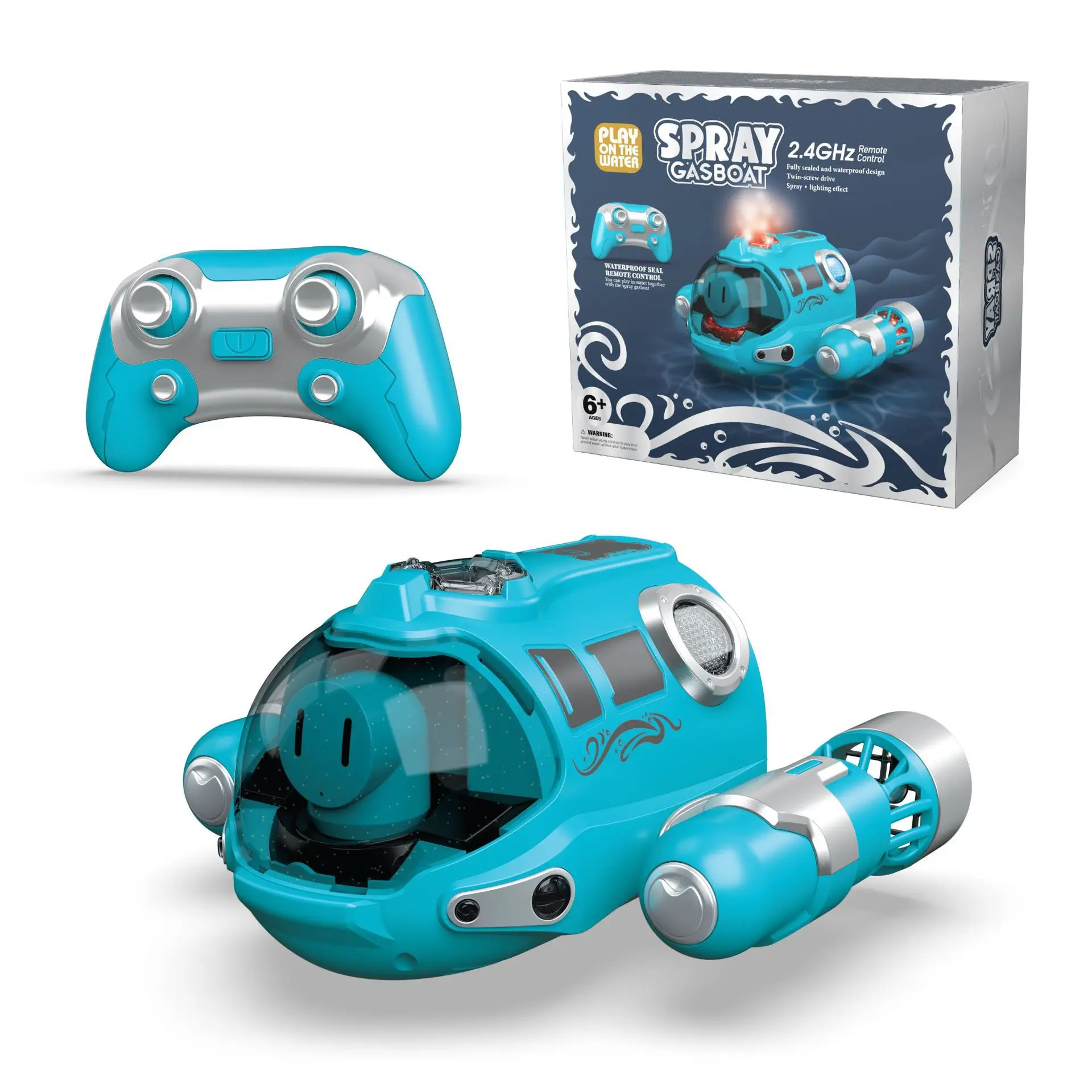 Waterproof Remote Control Motorboat with Dual Propellers - Fun RC Steamboat for Kids, Perfect Pool Toy - Image 8
