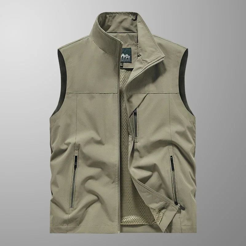 Waterproof Versatile Mens Vest - Sleeveless Polyester - Image 10