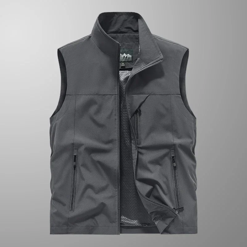 Waterproof Versatile Mens Vest - Sleeveless Polyester - Image 12