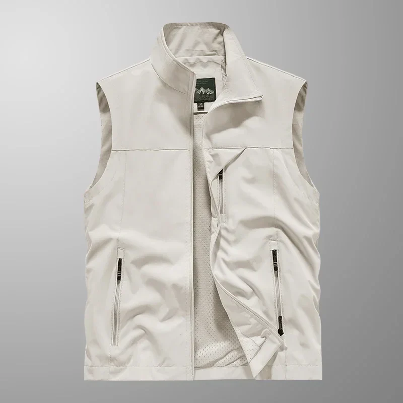 Waterproof Versatile Mens Vest - Sleeveless Polyester - Image 13