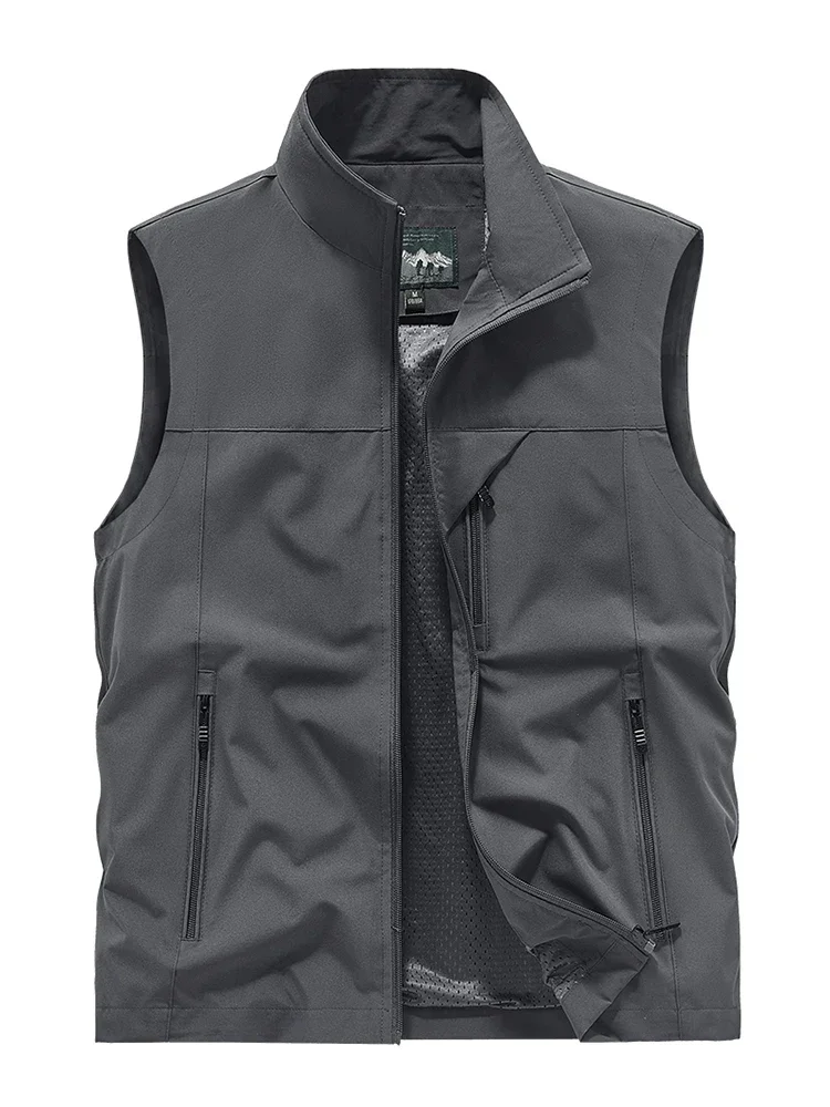 Waterproof Versatile Mens Vest - Sleeveless Polyester - Image 4