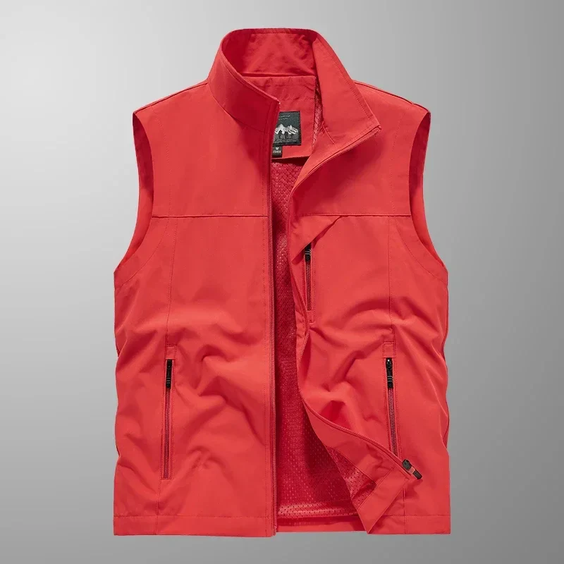 Waterproof Versatile Mens Vest - Sleeveless Polyester - Image 6