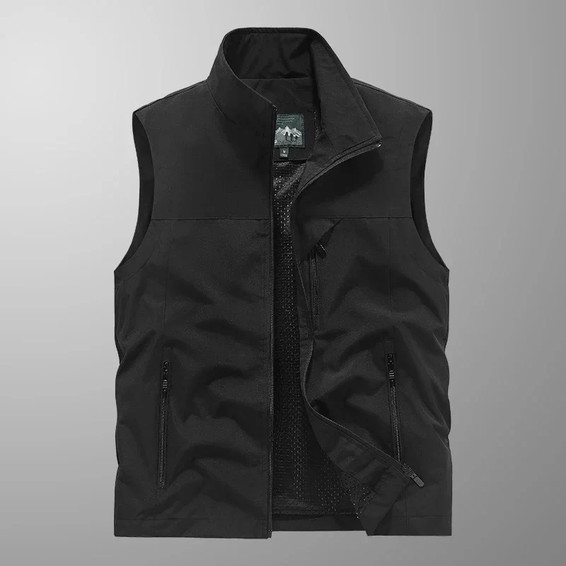 Waterproof Versatile Mens Vest - Sleeveless Polyester - Image 7