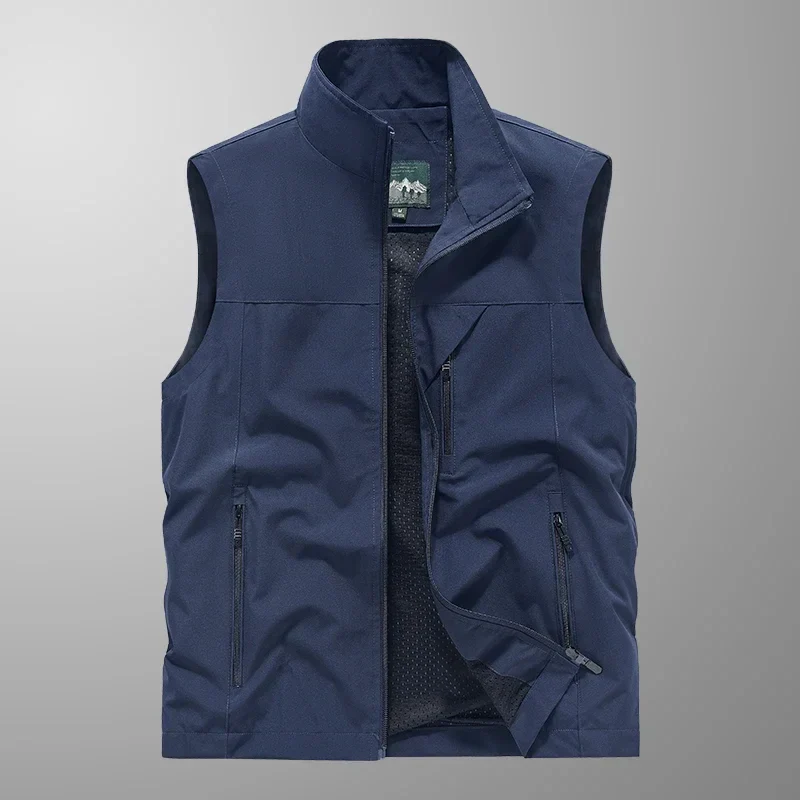 Waterproof Versatile Mens Vest - Sleeveless Polyester - Image 8
