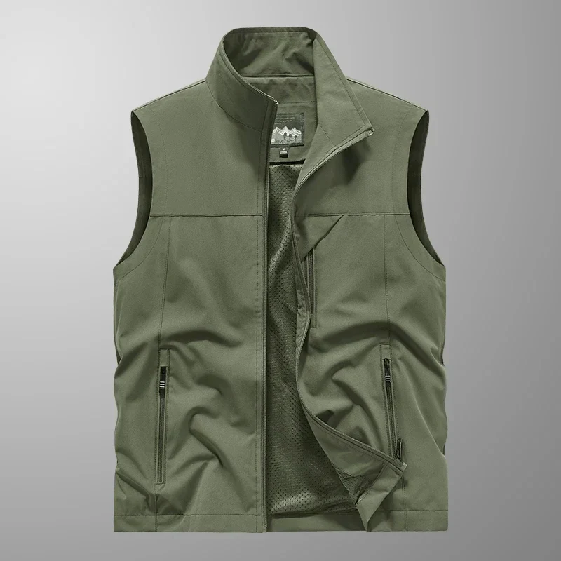 Waterproof Versatile Mens Vest - Sleeveless Polyester - Image 9